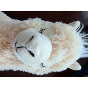 Fluffy Beige Llama Plush Toy - 12" Soft Polyester Stuffed Animal For Kids Or Col